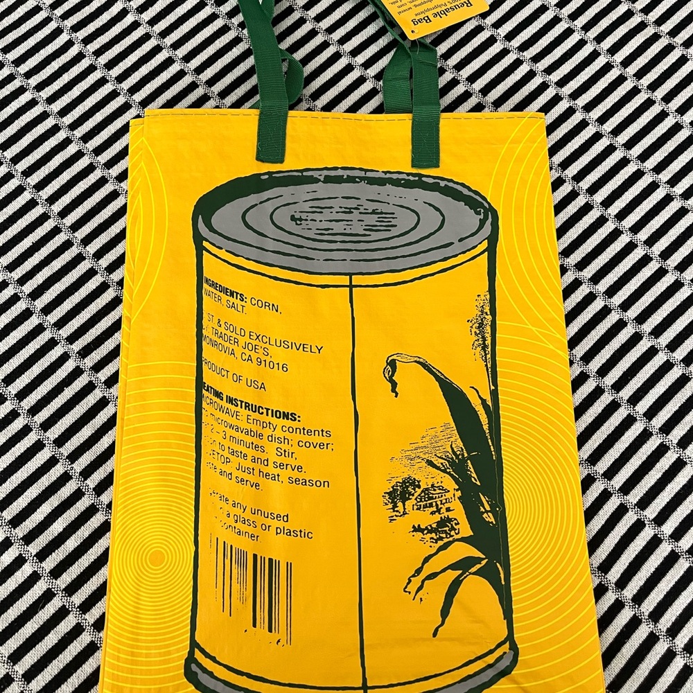 Trader Joe's Yellow Corn Tote Bag - Picture 2 of 2